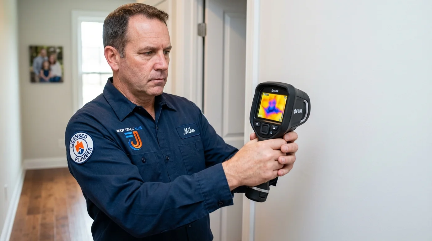 Thermal imaging leak detection by Johns Plumbing LLC in Nelsonville